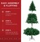 Artificial Christmas Tree Hinged Pine with 250 Lights, 1,000 Tips & Foldable Base Pre-Lit Outdoor Holiday Decor